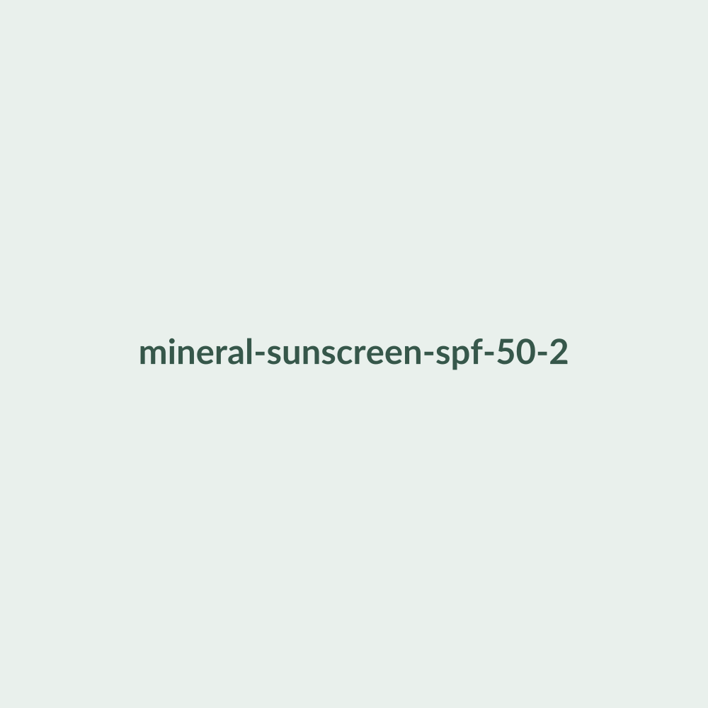 Mineral Sunscreen SPF 50 texture and packaging