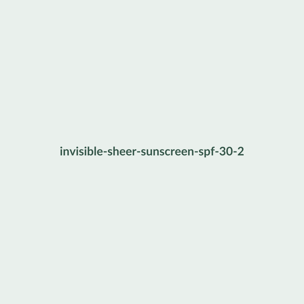 Invisible Sheer Sunscreen SPF 30 texture and packaging