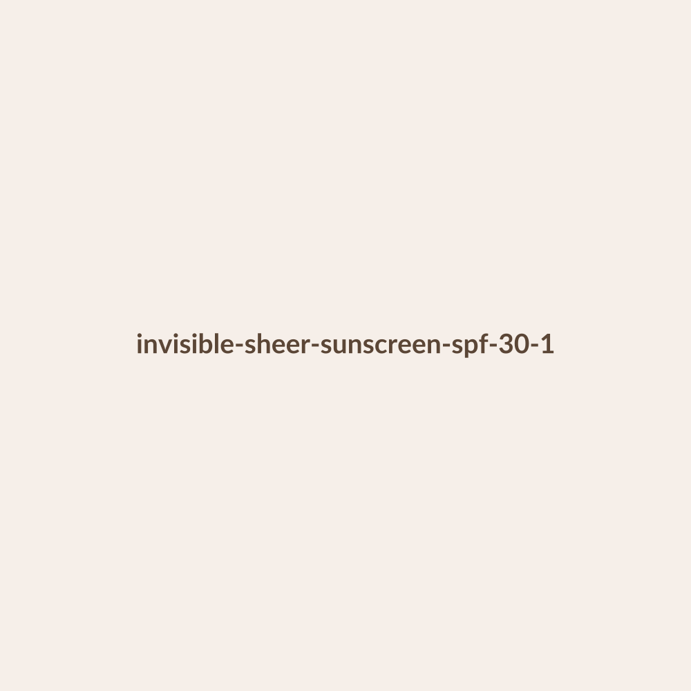 Invisible Sheer Sunscreen SPF 30 by Lumé Skin