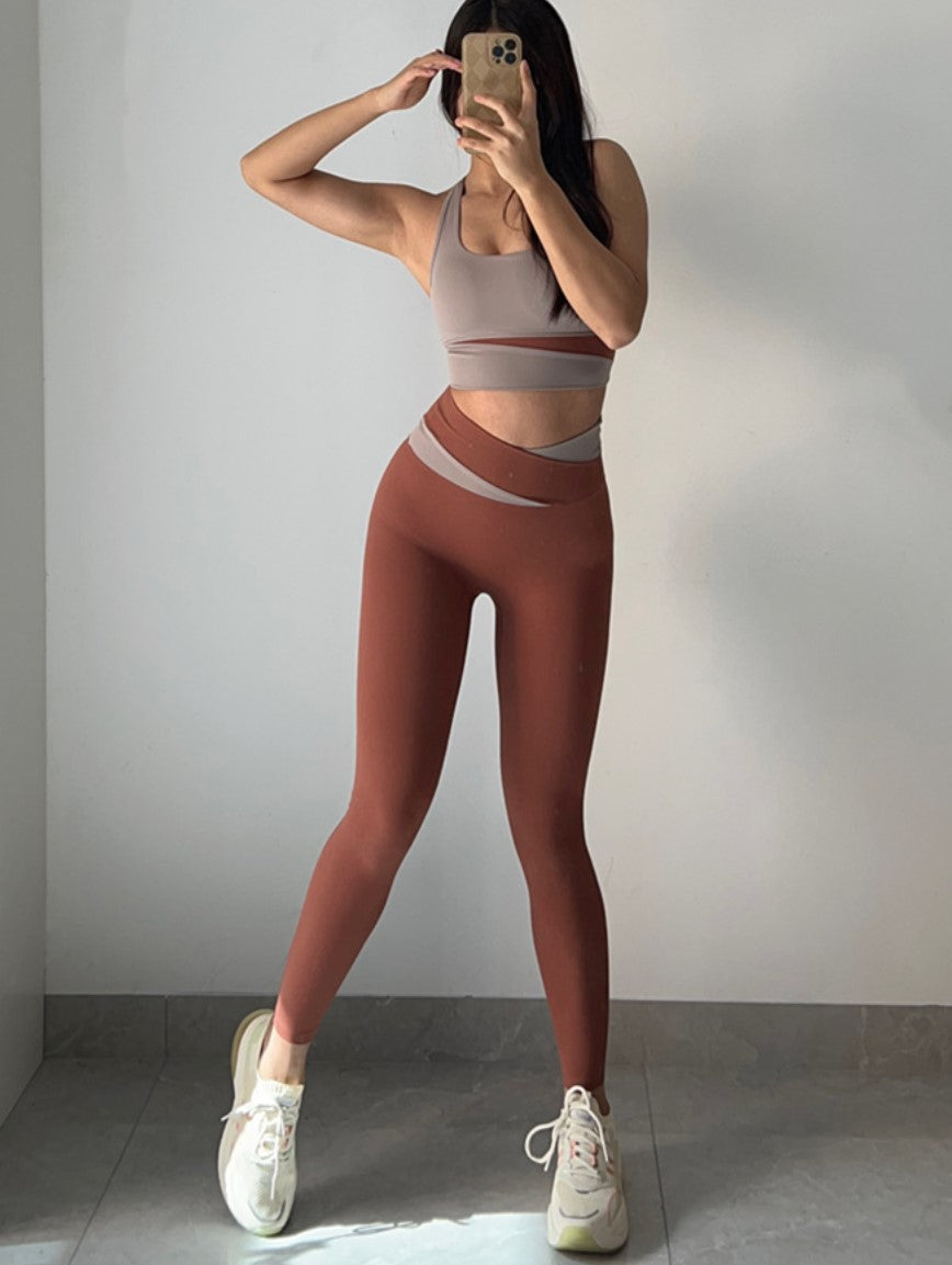 Splicing Seamless Yoga Set