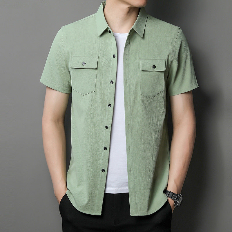 Honghuo 2022 new short-sleeved shirt men's